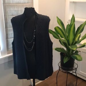 Coldwater Creek Navy Blue Vest 2X